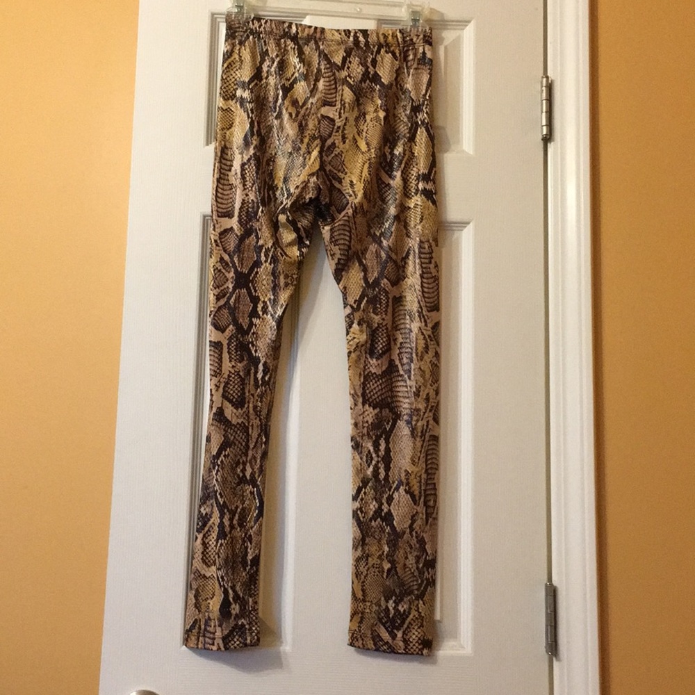 Pleather Python Leggings! Stretchy/Form Fitting! - image 2